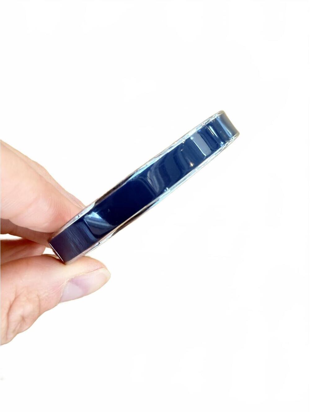 Vintage Talbots Blue Enamel Silver Tone Hinged Bangle